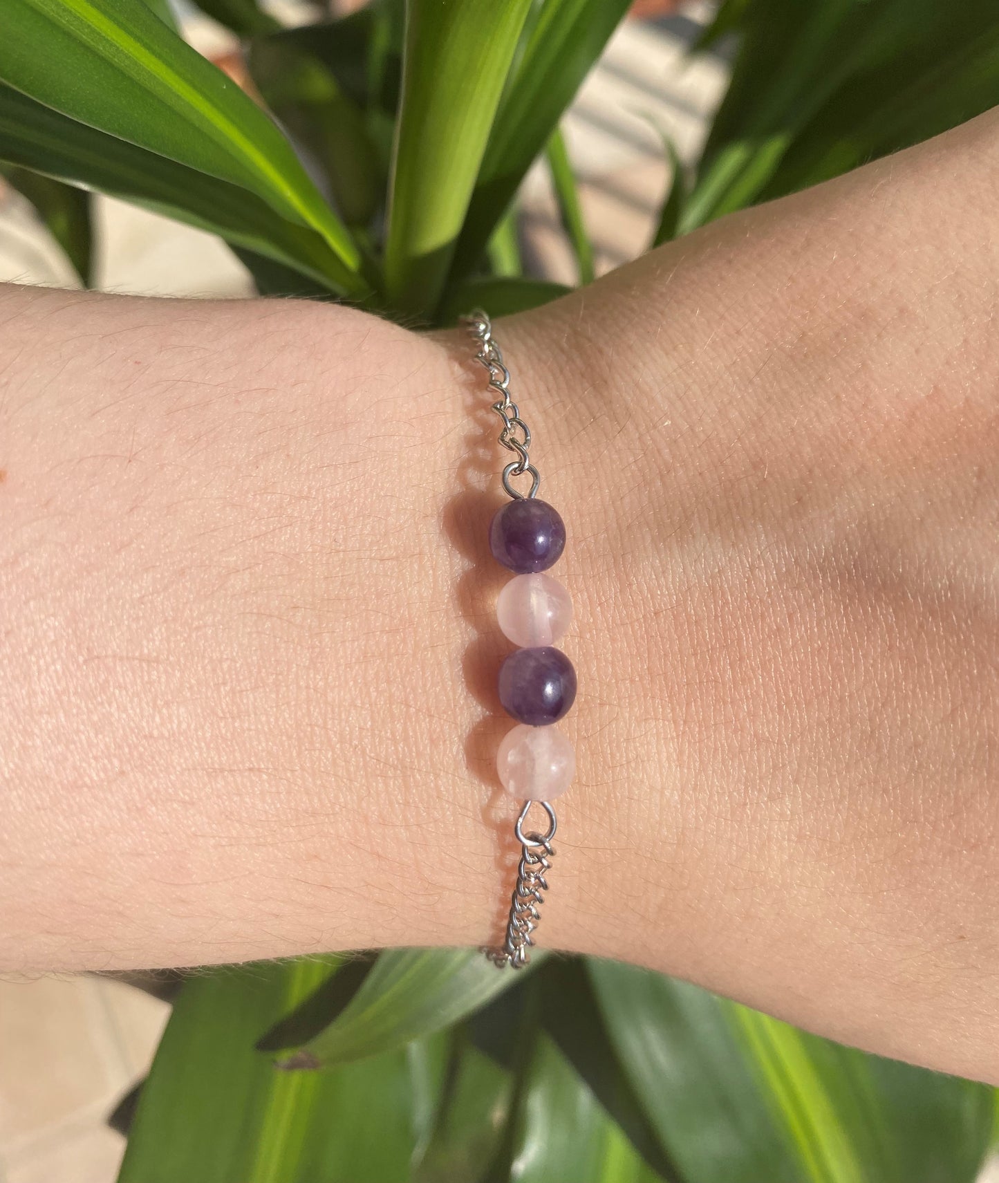Bracciale catena e perle