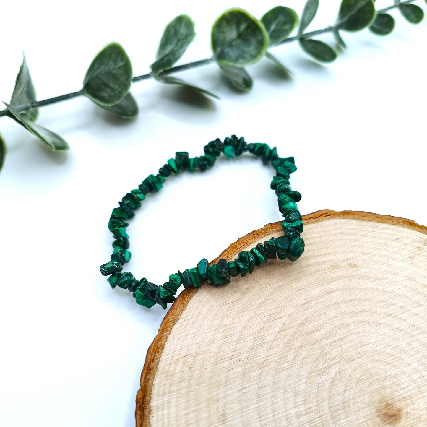 Bracciale chips in Malachite