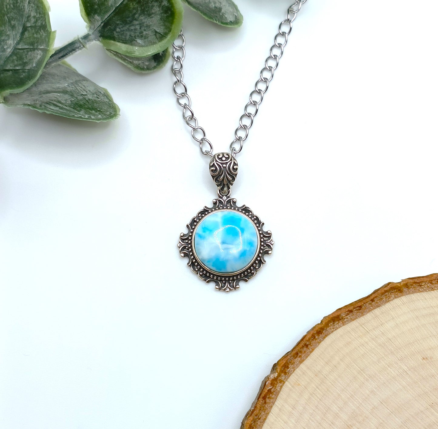 Collana in Larimar qualità alta in argento 925