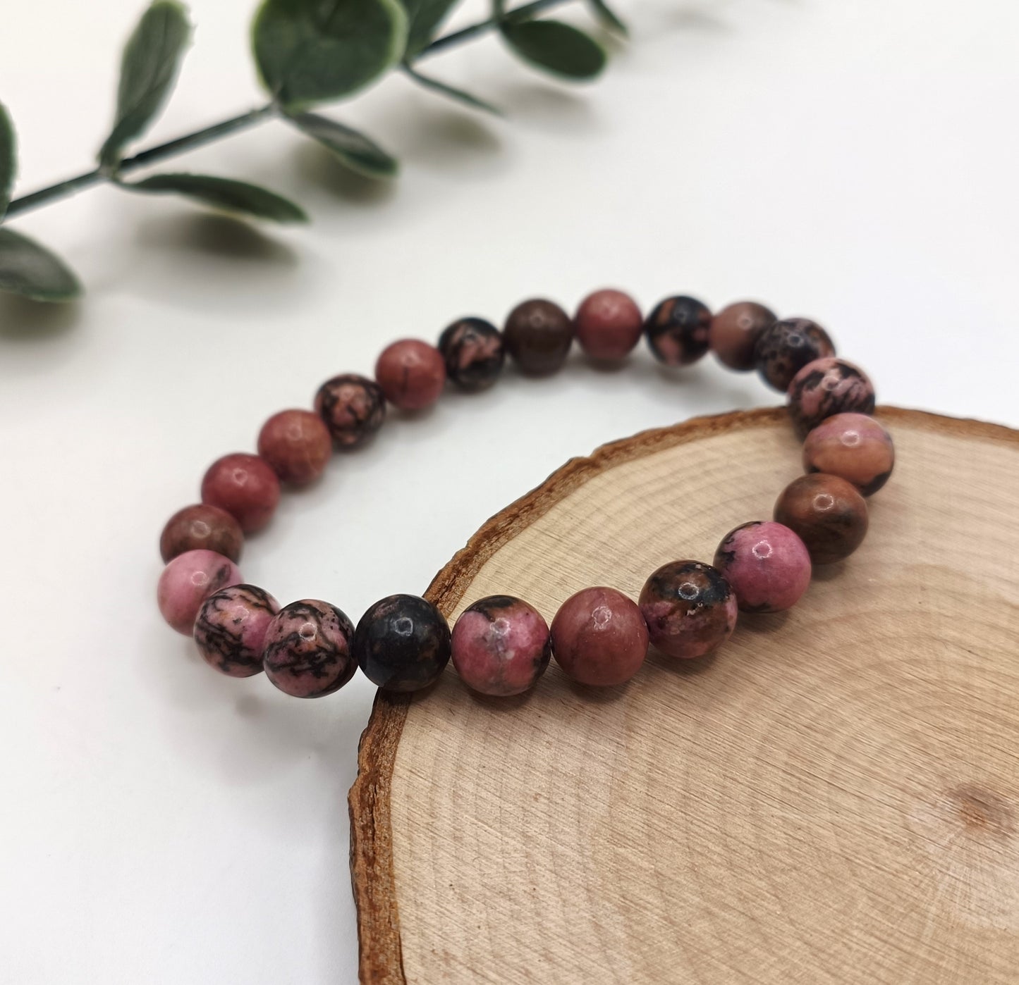 Bracciale perle in Rodonite