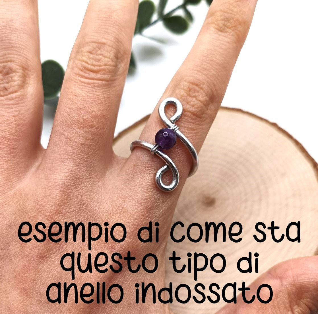 Anello fatto a mano con MALACHITE